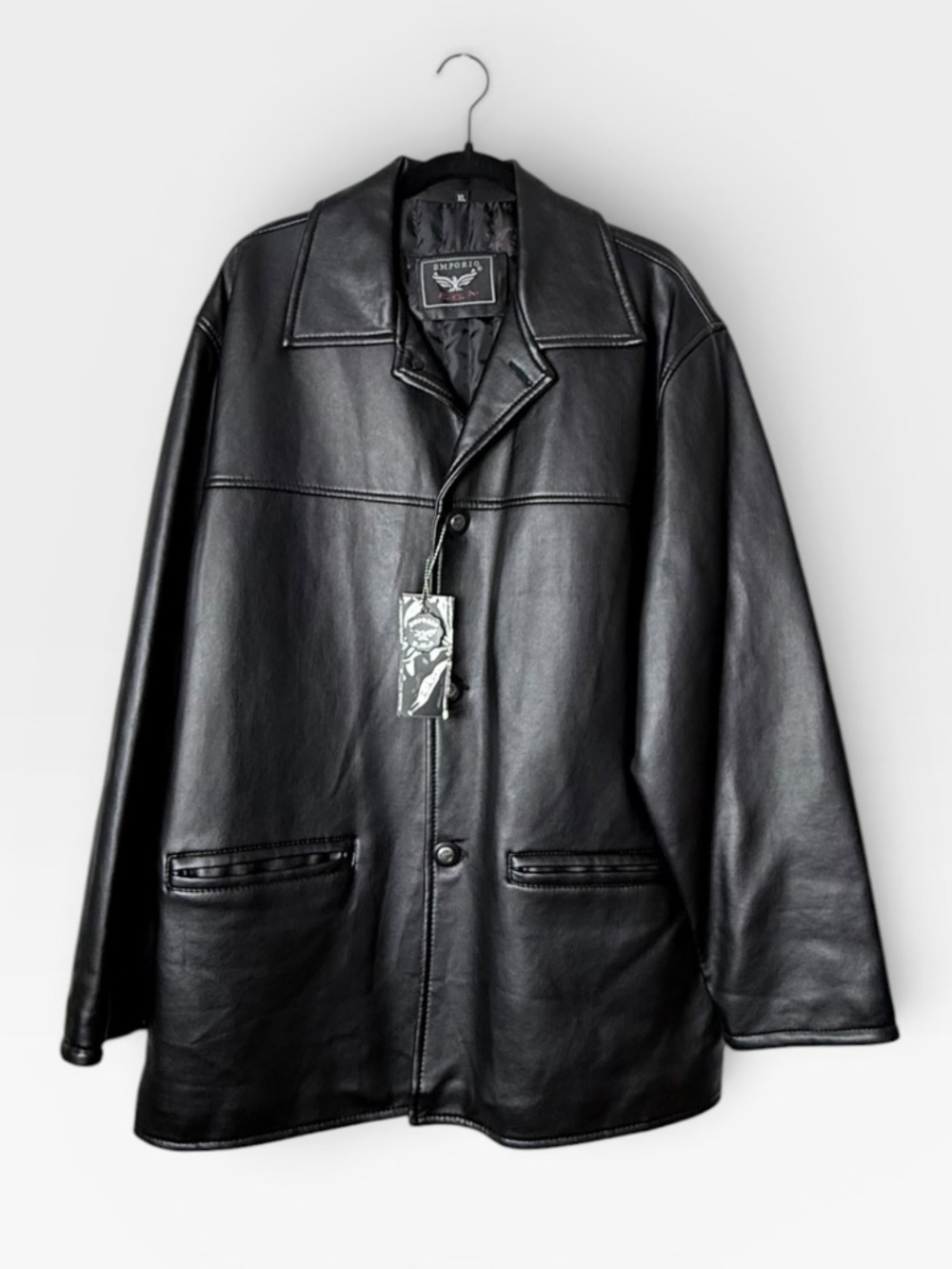 E.G.A. Emporia Collection Italian Style Leather Jacket New With Tags Size XL